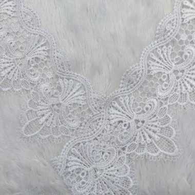 Renda Bordir Tebal METERAN Putih