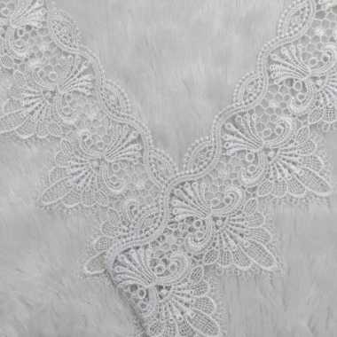 Renda Bordir Tebal METERAN Putih BW