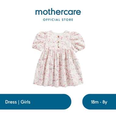 Mothercare Ditsy Floral Woven Dress - Dress Anak Perempuan (Putih) 6-7 tahun
