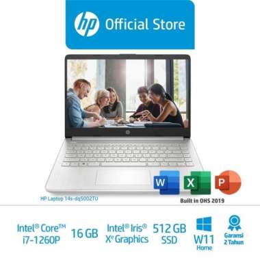 HP 14s-dq5002TU SILVER CORE i7-1260P/16GB/512SSD/14"IPS/CAM/OHS/WIN11