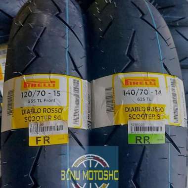 Paket Pirelli diablo rosso scooter sc ukuran 120/70-15 & 140/70-14