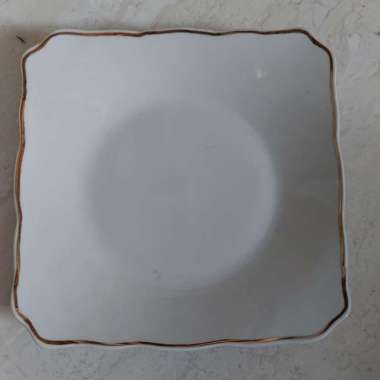 Vicenza Piring Kue Kotak Kecil B423 Ba423 1 Lusin Terlaris Putih