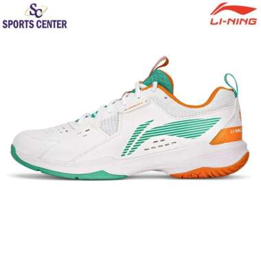 Sepatu Badminton Lining ALMIGHTY V AYTT001 White Greenish Turquoise 11