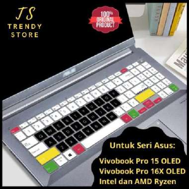 Keyboard Protector Cover Asus Vivobook Pro 15 16X OLED Intel dan AMD Putih