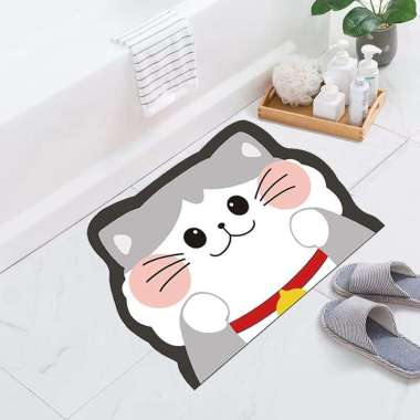 Keset Lantai Kamar Mandi KARAKTER Keset Kamar Mandi Anti Licin Anti Slip Alas kaki Home Dekor Keset 