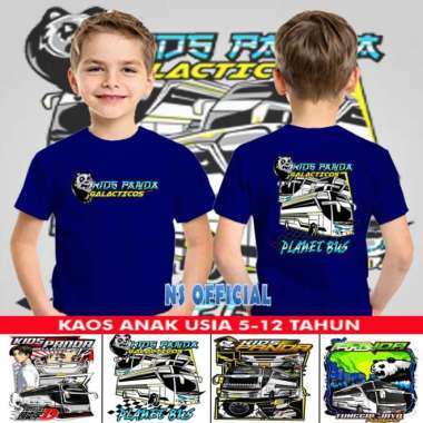 Kaos Bus Mania Anak Kids Panda / Baju Bus Anak Kids Panda Terbaru XL (7-8 TAHUN) K NAVY PANDA 2