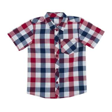 TORIO Smart Red Checkred Shirt - Kemeja Anak Laki-Laki 11-12 tahun
