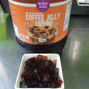 Boba King Jelly Topping -Coffee Jelly / Jelly Rasa Kopi TUB 2KG BUBBLE WRAP