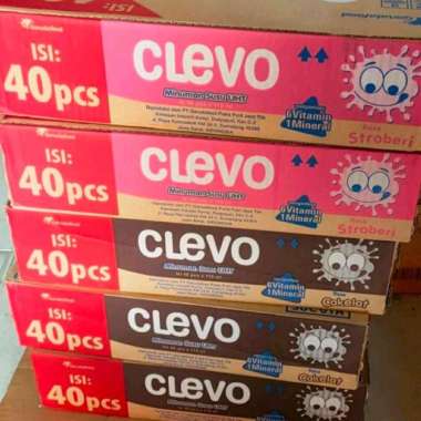 Clevo Susu UHT Stroberi Cokelat 115ml 1 dus Cokelat