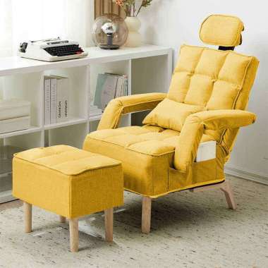 Yup Kursi sofa rumah sofa lipat tempat tidur sofa lipa kuning+Headrest