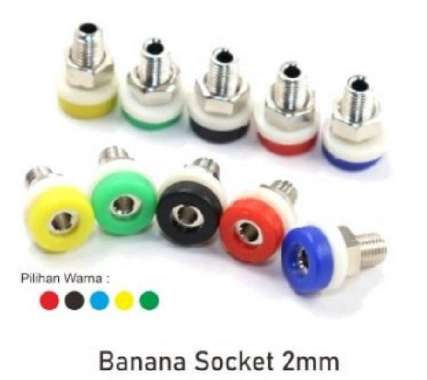 Jack Banana Plug 2mm Socket Banana 2mm Jek Banana Female Betina Hitam