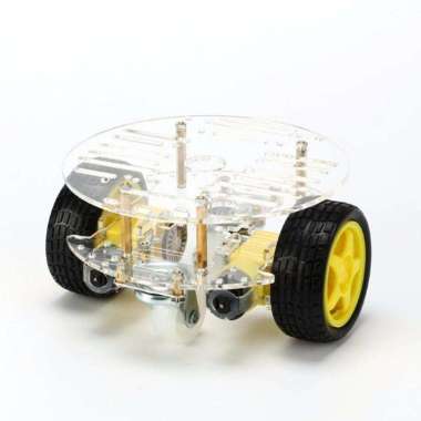 2WD Mini Round Double Deck Robot Kit Arduino DIY