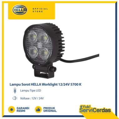Lampu Sorot HELLA Worklight 12/24V 5700 K - Lampu Mobil