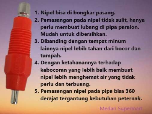 Automatic Drinker / Nipple Chicken / Niple otomatis Tempat minum Ayam