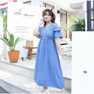 Daster Kimono Wanita - Daster Crinckle adem - Daster Panjang - Midi Daster Polos Bahan Crinckle DENI