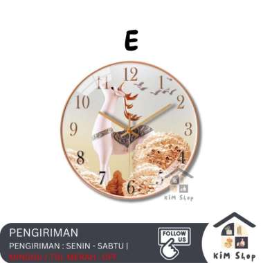 Jam Dinding 20cm Nordic Minimalis Modern Klasik Wall Clock Aesthetic E