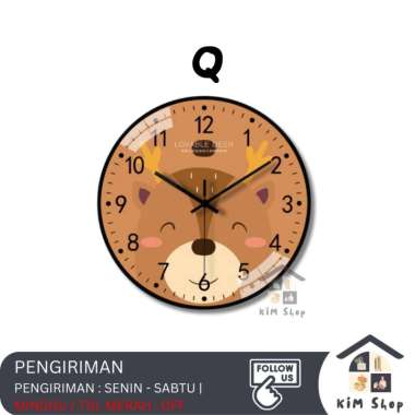 Jam Dinding 20cm Nordic Minimalis Modern Klasik Wall Clock Aesthetic Q