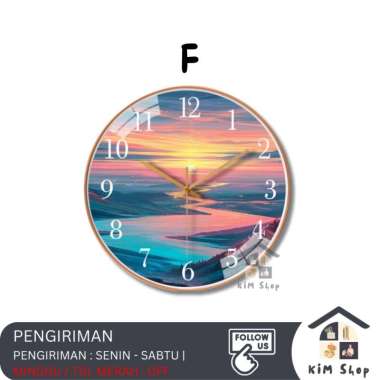 Jam Dinding 20cm Nordic Minimalis Modern Klasik Wall Clock Aesthetic F