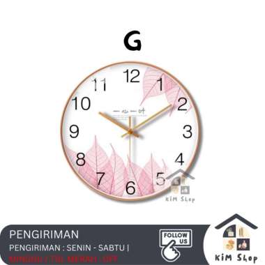 Jam Dinding 20cm Nordic Minimalis Modern Klasik Wall Clock Aesthetic G
