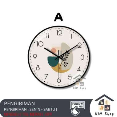 Jam Dinding 20cm Nordic Minimalis Modern Klasik Wall Clock Aesthetic A