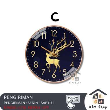 Jam Dinding 20cm Nordic Minimalis Modern Klasik Wall Clock Aesthetic C