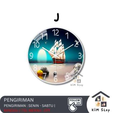 Jam Dinding 20cm Nordic Minimalis Modern Klasik Wall Clock Aesthetic J