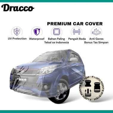 sarung mobil rush terios lama transparan tebal waterproof dracco bonus tas simpan aksesoris rush