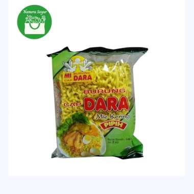 Mie kering pipih cap Burung Dara