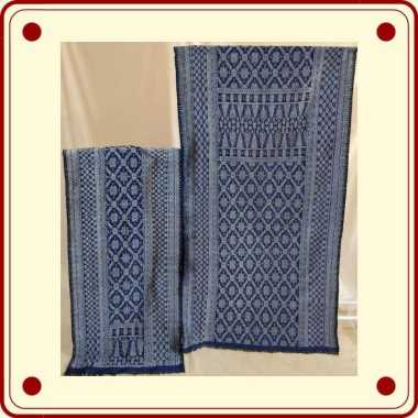 Songket Pash - Kain Songket Tenun Asli Khas Palembang Biru Silver