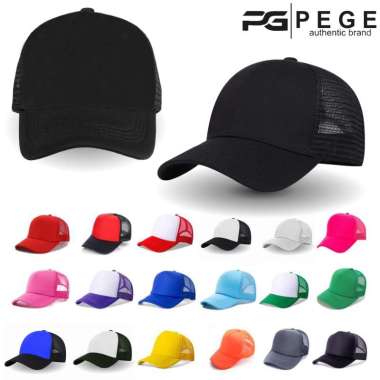 Topi Jaring Polos Distro PEGE Arley Topi Pria Dewasa Baseball Jala Polos - PGT 800 putih ungu