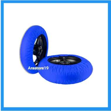 sarung ban motor , cover ban motor ,bungkus ban motor HARGA SATUAN UNIVERSAL WATERPROOF RING 19 BIRU