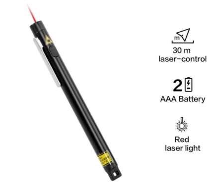 Deli Laser Pointer Wireless 30m / Pen Laser Presentasi Sinar Merah 3933