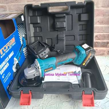 TORA 4" 21V Cordless Angle Grinder Gerinda Gurinda Grenda Tangan Baterai 21 Volt