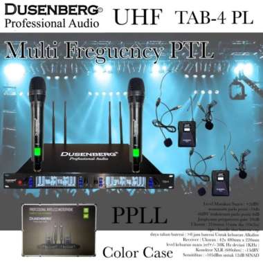 Microphone Wireless DUSENBERG TAB 4, 2 Mic Pegang 2 Mic jepiy Headset