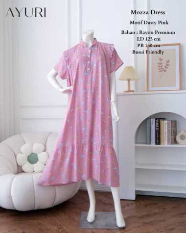 daster jumbo Mozza Dress Ld 125cm Pb 130cm (BigSize) Dusty Pink