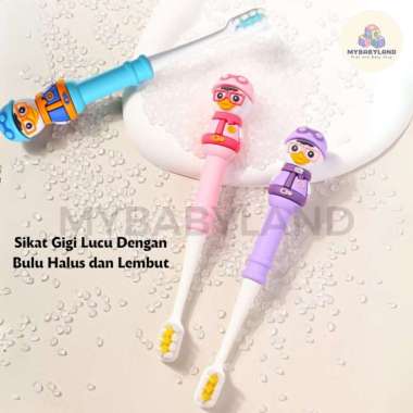 Sikat Gigi Anak Bulu Lembut Premium Lembut Berkarakter | Pororo | Crocodile | Toothbrush Anak | Toot