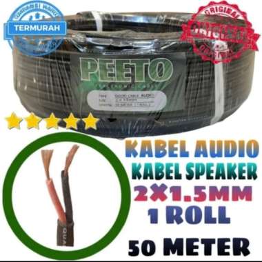 Kabel Audio Serabut Tebal 2x1.5 mm Kabel Speaker 50 Meter