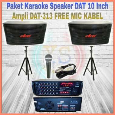 Paket Super Karaoke Dat 10 Inch Upgrade Ampli Power Free Mic Kabel