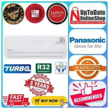AC PANASONIC CS-YN12WKJ YN12WKJ 12WKJ STANDARD 1.5 PK R32 POWERFULL COOLING LOW WATT PANASONIC AC