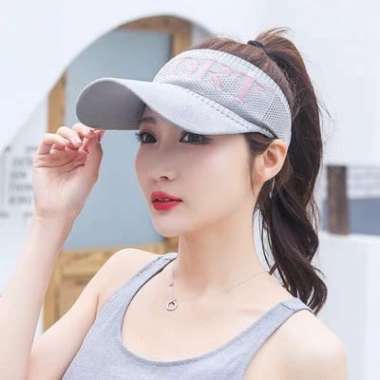 Topi wanita Knit Visor Sports Baseball Cap / Topi Olahraga Rajut Katun / Topi Summer / Topi Camping 
