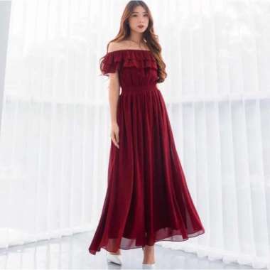 DiJAMIN REALPICTURE BAGUS DRESS KOREAN STYLE - SABRINA DRESS UKURAN STANDAR LD100 DAN BESAR LD110 Ld