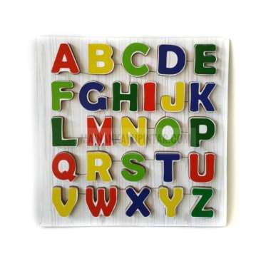 Puzzle Alfabet Huruf Besar Chunky Tebal