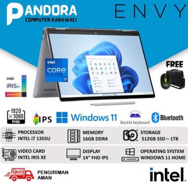 HP ENVY X360 14 TOUCH i7 1355U 16GB 1TB SSD 14 FHD IPS WINDOWS 11 PAKE ANTIGORES
