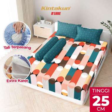 Kintakun DLUXE Sprei Set Fitted Tinggi 25cm RAYHAN 160 x 200 / 180 x 200 / 200 x 200 Seprai Queen Ki