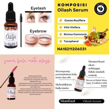 Oilash Serum Eyebrow Serum Eyelash Serum Bulu Mata Oilash Penebal Alis Oil Lash Pelentik Bulu Mata O