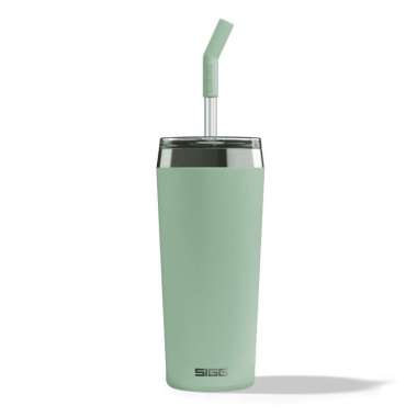 SIGG Tumbler with Straw Botol Minum dengan Sedotan Helia Milky Green 600 mL