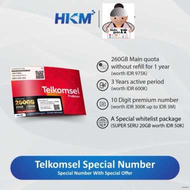 Kartu Perdana Internet Telkomsel Quota 260GB SETAHUN Modem Router Huawei MiFi Unlock