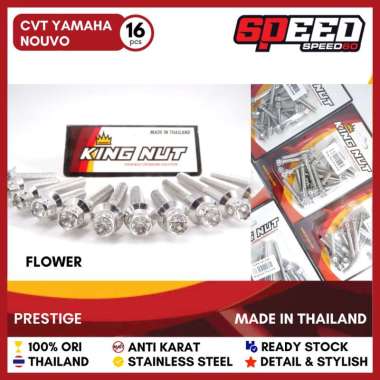 Baut CVT Nouvo Silver Chrome Probolt Stainless Baut Titanium Grade 5 Thailand King Nut