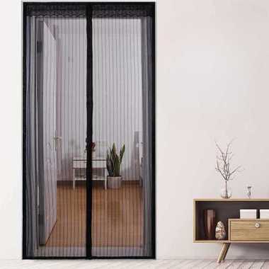 TaffHOME Tirai Pintu Anti Nyamuk Kelambu Magnetic Door Hitam 80x200cm