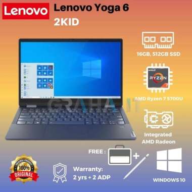 Lenovo Yoga 6 2KID Ryzen7 5700U 16GB 512GB W10 OHS 13.3"